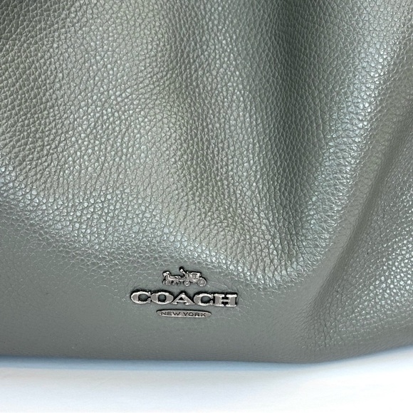 Coach Edie 31 Refined Pebble Leather Shoulder Bag Heather Gray Pewter Hardware - Picture 8 of 15